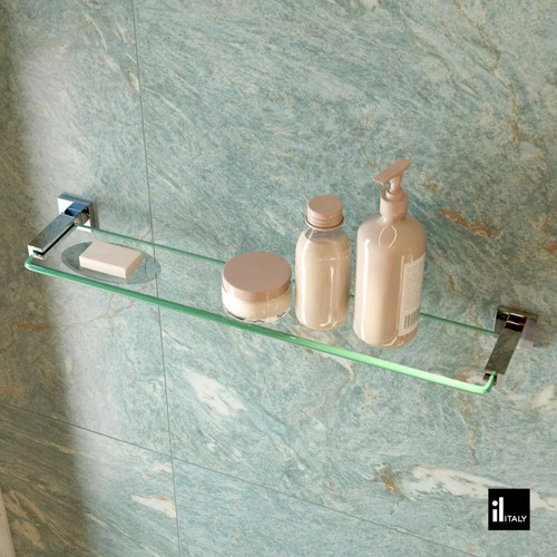 Porta Shampoo Com Saboneteira Grade Italy Line Style Cromado