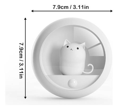 Luz Magnética Con Sensor De Movimiento Para Gatos Con Soport