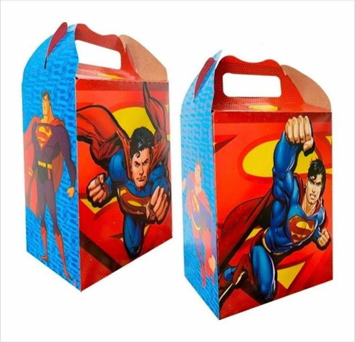 Superman 30 Cajas Dulceras Bolos Aguinaldos Fiesta Recuerdo