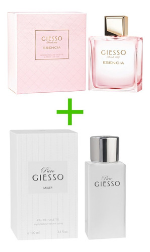 Pack X2 Perfumes Giesso Escencia + Puro Mujer X100ml 