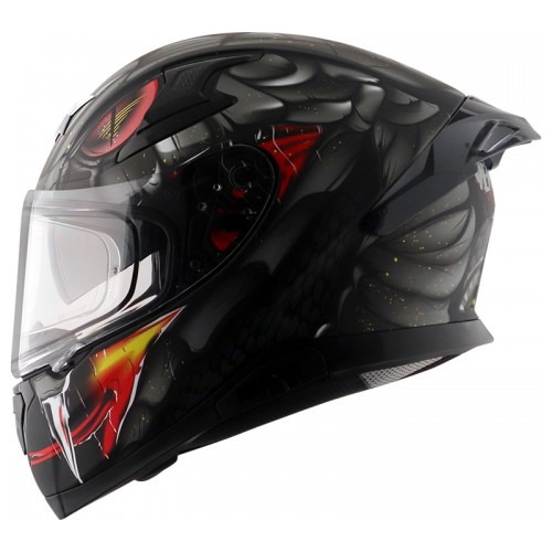 Casco Moto Axor Apex Venomouse Blk C/lentes Y Antivaho Incl.