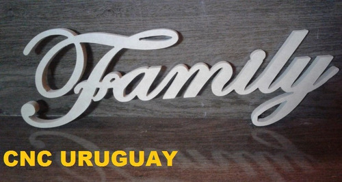 Imagen 2 de 3 de Family Letras En Madera Mdf 16 Cm. Para Decoración