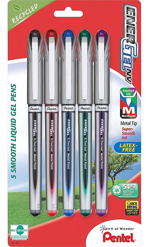 Pentel Energel Nv Pluma Trazo Medio Punta Metal Vario Tinta