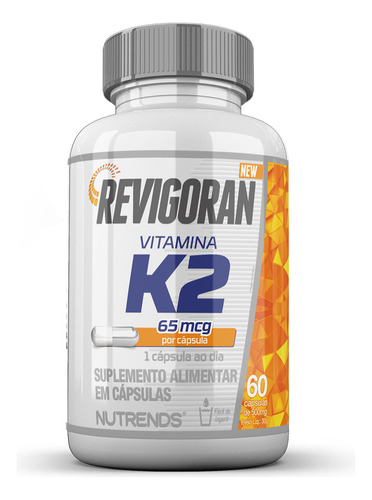 Revigoran Vitamina K2 65mcg - 60 Cápsulas - Nutrends Sem Sabor