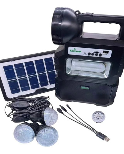 Kit Solar Panel Portatil Bluetooth Radio Mp3