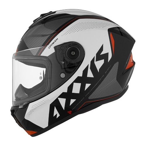 Casco Axxis Draken Gear A2 T L Blanco Brillo Centro Motos