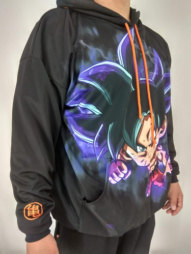 Goku Morado Sudadera Sublimada  Microfibra Dry Fit 