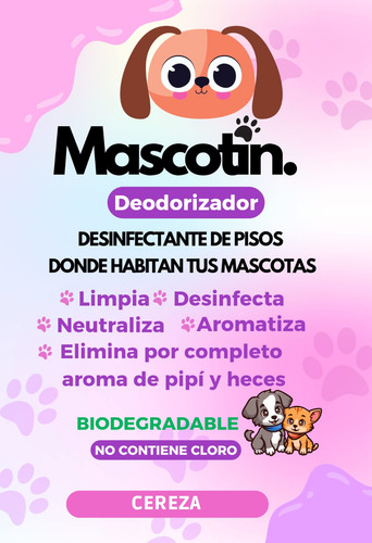 Mascotin Eliminador De Olores A Pipi Y Heces De Tus Mascota