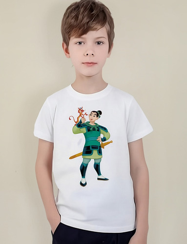 Playera Unisex Niños Mulan P1 Mushu