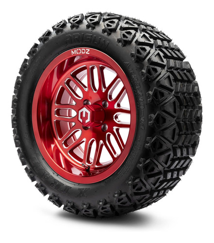 Modz® Rueda Molino Bola Roja Cepillada Mayhem 14  Arisun Dot