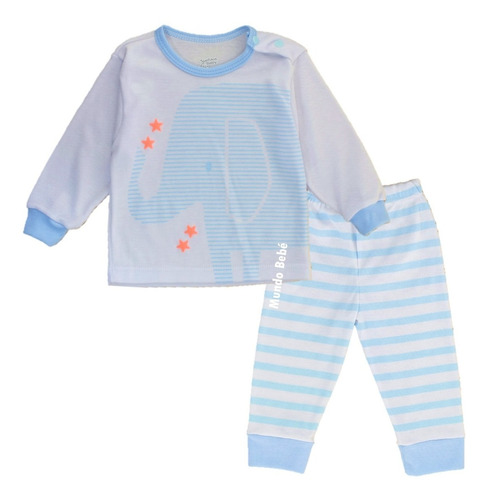 Pijama Bebe Elefante Camisa Pantalón 