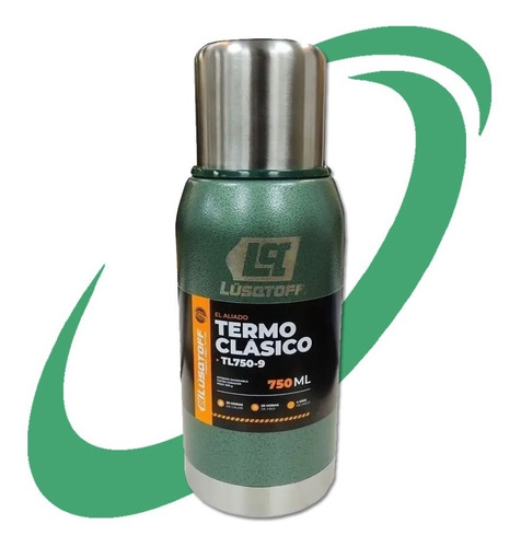 Termo Lusqtoff Acero Inoxidable 750 Ml Verde Frio Calor 3/4l