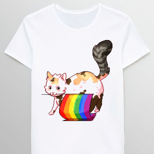 Remera Gay Pride Cat 93278622