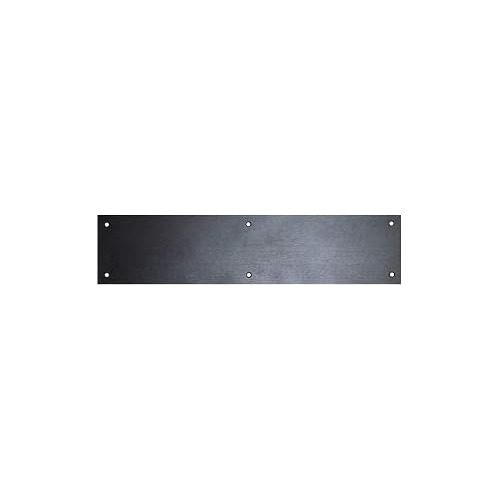 Placa De Golpe De Puerta De Metal Acabado Negro Bk 8 X3...