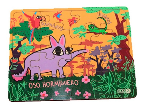 Imagen 5 de 10 de Set 3 Rompecabezas Puzzle Selva 12, 16 Y 24 Piezas Niños