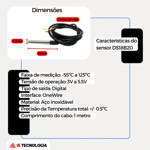 Medidor Temperatura Wi-fi 1 Sensor Ds18b20 Termostato Sm-wt