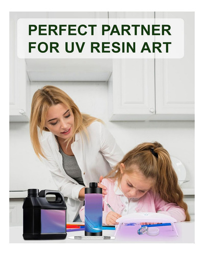 2 Luces Uv Para Resina, Lámpara De Resina Uv Plegable, Portá