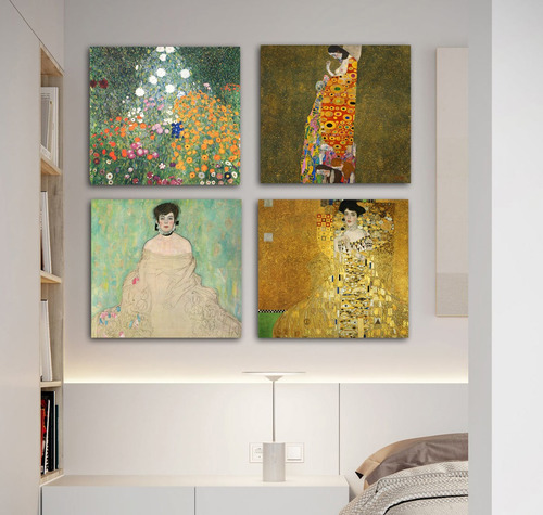 Cuadro 60x60cm Klimt Hope Flores Pinturas Famosas C6