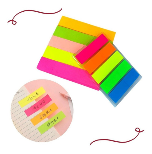 Imagem 4 de 8 de Post-its Coloridos Diversos Tamanhos Kit Com 10 Blocos