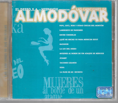 Almodovar Las Canciones De Sus Peliculas Sello Hispavox Cd