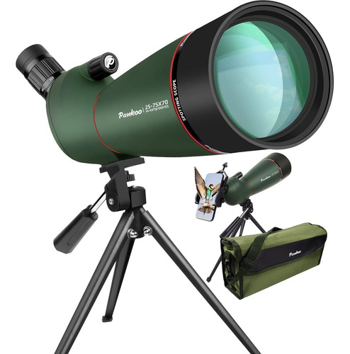 Pankoofamily 25-75x70 Hd - Alcance De Detección De Caza Co. Color Verde (army-green)