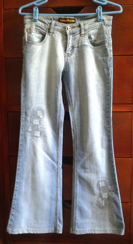 Blue Jean Con Bordados, Marca Seven-6-jeans, Talla 5/6