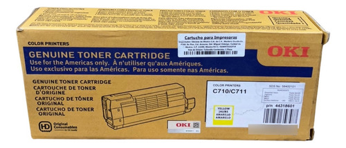 Toner Original Okidata C710 Yellow 44318601 11,500 Paginas