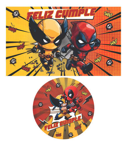 Banner Imprimible Deadpool & Wolverine - Archivo Pdf