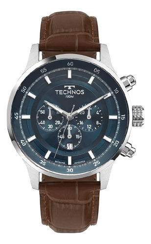 Relógio Technos Masculino Grandtech Aço Couro Js25bcq/0a