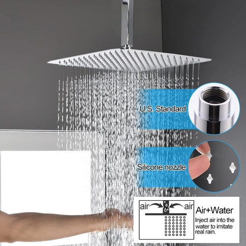 Juego Completo De Grifos De Ducha Y Bañera De 16 Pulgadas, S