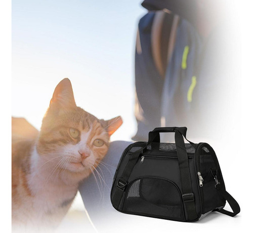 Cortero De Gato Carrier De Perros Ligero Ligero De Negro M