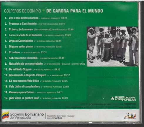 Cd - Golperos De Don Pio / De Carora Para El Mundo