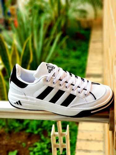 Tenis Zapatillas adidas Nastase Millenium Blanca Negra Homb | Mercado Libre