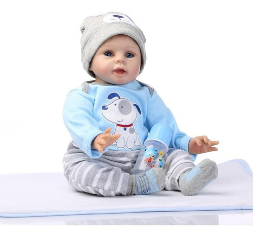 Bebé Reborn Muñeca 55cm Silicona Suave Regalo De Cumplea