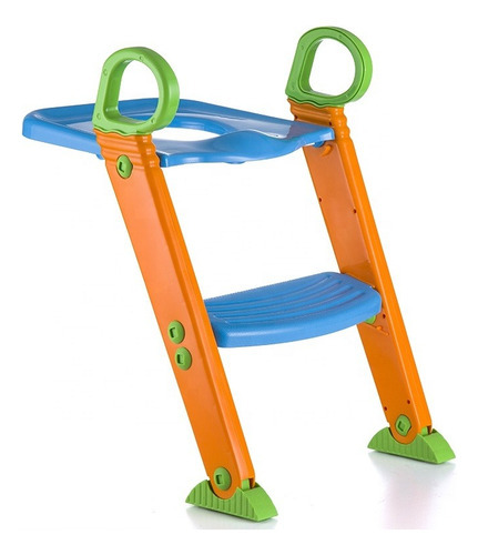 Inodoro decorativo para niños con escalera naranja