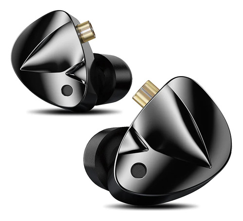 Auriculares in ear Kz D-Fi con micrófono Color negro Sin switch