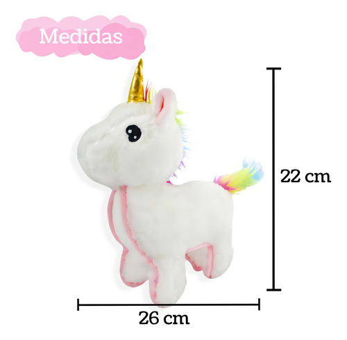 Juguete De Peluche Para Mascota Unicornio Con Sonido Color Blanco