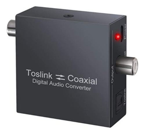 Convertidor Coaxial Bidireccional, Óptico Spdif Toslink Conv