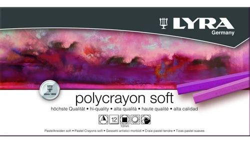 Pasteles Tiza Lyra Polycrayons 12 Colores