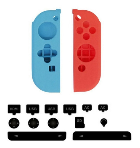 Carcasa Protectora Silicona Joycon Para Nintendo Switch Grip