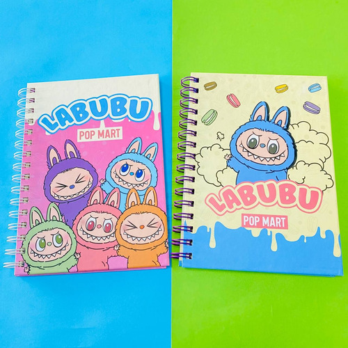 Pack Labubu Set Papelería Kawaii Libreta Stickers Escolar