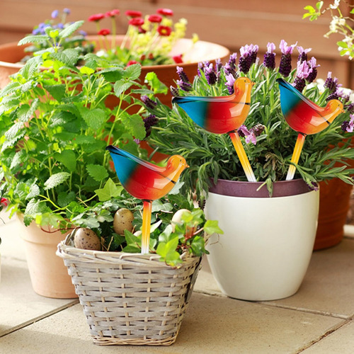 Globos Autoirrigáveis Para Plantas Em Forma De Pássaro, Lâmp