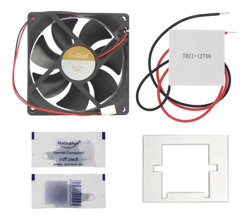 Placa Peltier Pastilha Tec12706 + Pasta 15g + Junta + Cooler