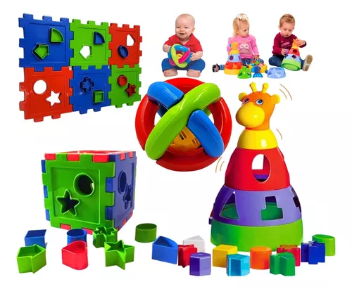 Compre Brinquedo educacional para bebês, jogo de classificação em forma de  brinquedo com cubos de brinquedo, jogos educativos para meninos e meninas  de 1 a 3 anos