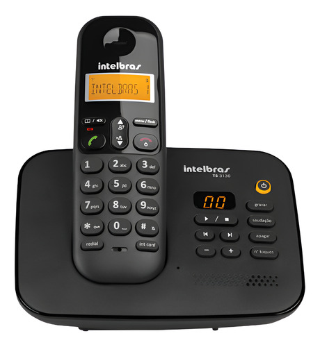 Telefone Intelbras Sem Fio Digital Ts 3130 + 3 Ramal Ts 3111