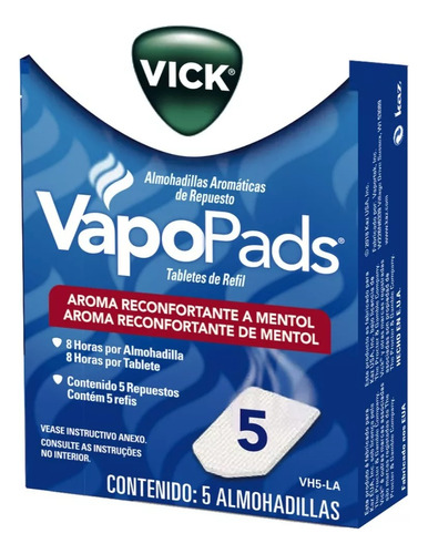 Vick Vapopads Vaporizador Repuestos Aroma A Mentol 5 Un
