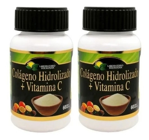 Pack 2 Frascos De Colágeno Hidrolizado + Vitamina C Capsulas