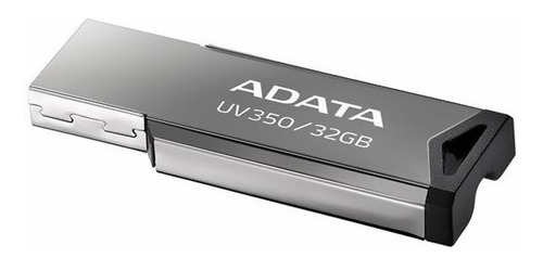 Imagem 2 de 3 de Pen Drive Adata 32gb Uv350 Usb 3.2 Prateado Auv350-32g-rbk