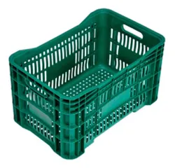 Comprar Caixa Plstica Para Hortifruti 46 Litros 55 X 36 X Mm Cor Verde no Mercado Livre