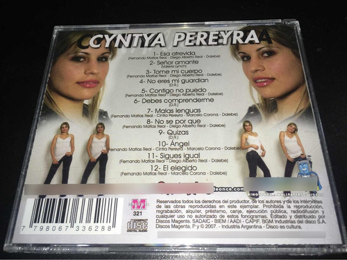 Cyntya Pereyra Cd Nuevo Original Cerrado